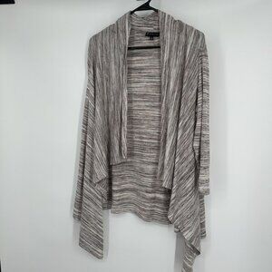 Bobeau Women's Cardigan Size Small spacedye cream gray‎